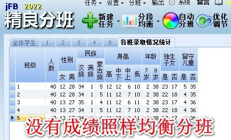 小学一年级分班